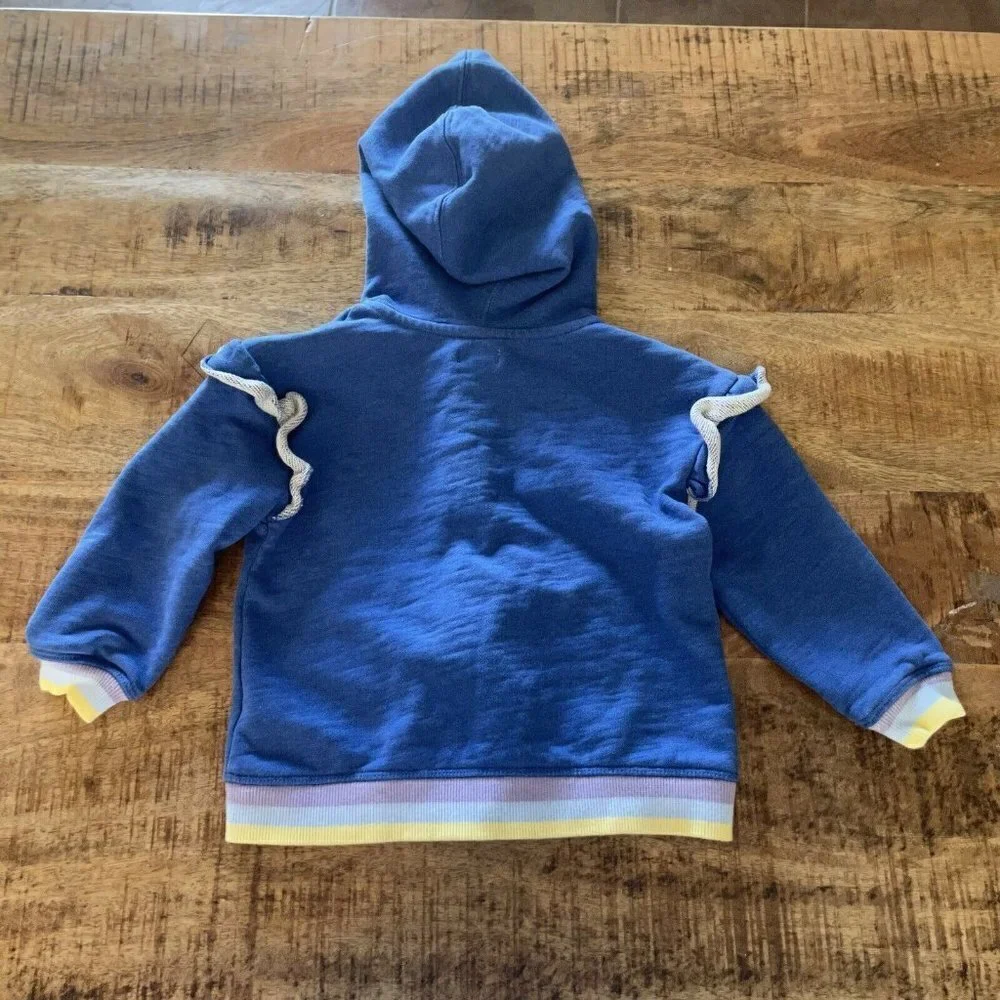 Gymboree Toddler 2T Girls Blue Zippered Hoodie